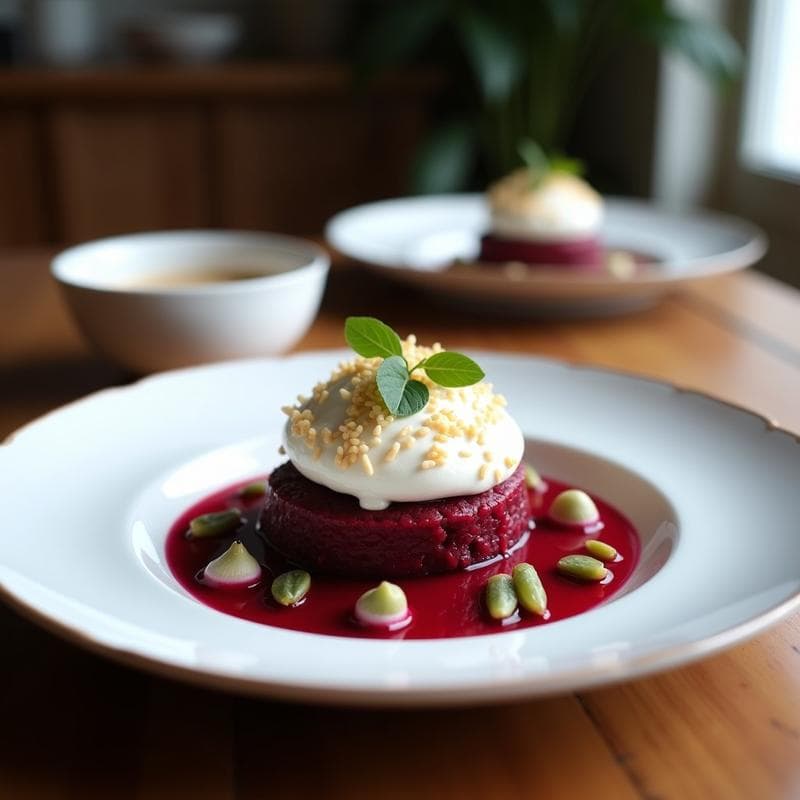 Tartar de Remolacha y Coco con Merengue Vegano: Postre Crudo Sin Horno en 15 Minutos