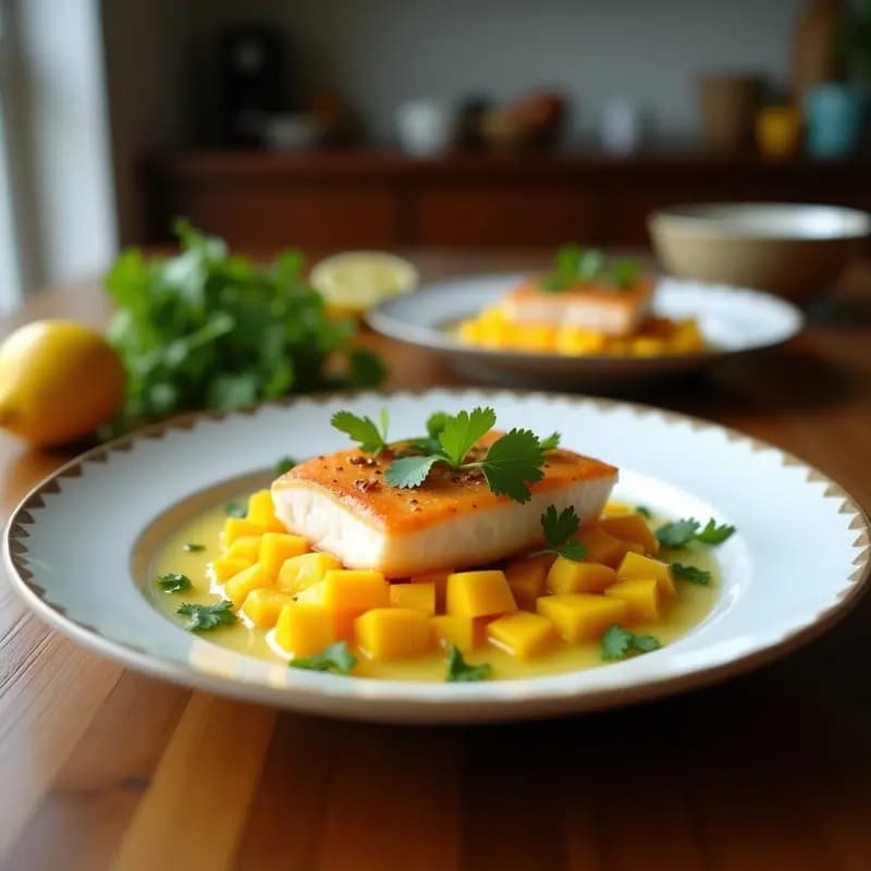 Tartar de Salmón y Mango: Receta Nikkei con Vinagreta de Lima y Cilantro Sin Gluten