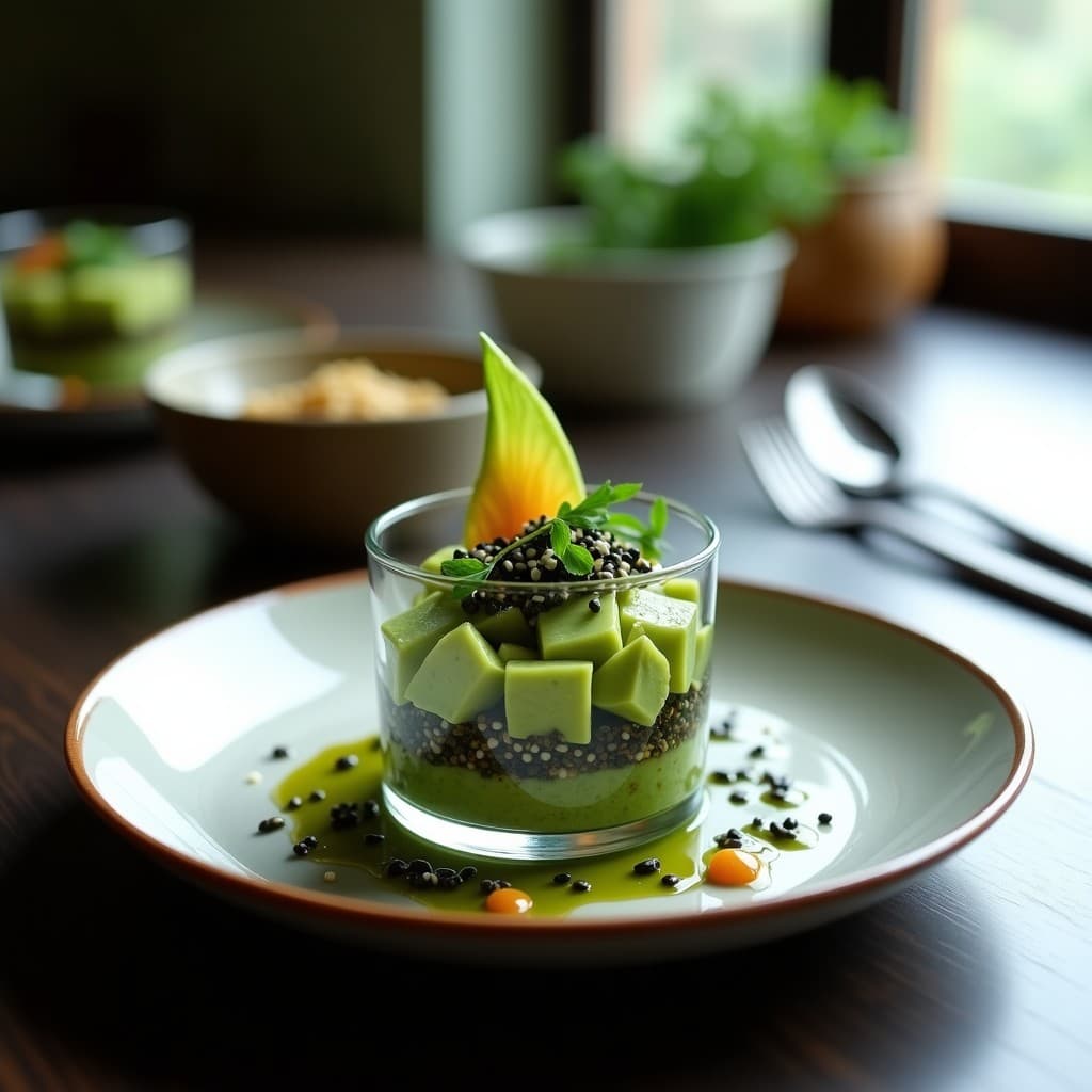 Tartare de Algas Wakame y Aguacate con Vinagreta de Umeboshi: Entrante Japonés Vegano y Crudivegano