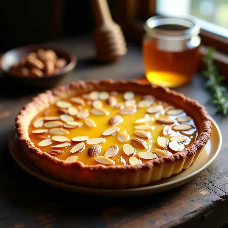 Tarte de Santiago con Almendras y Miel: Postre Español Sin Harina y Sin Gluten
