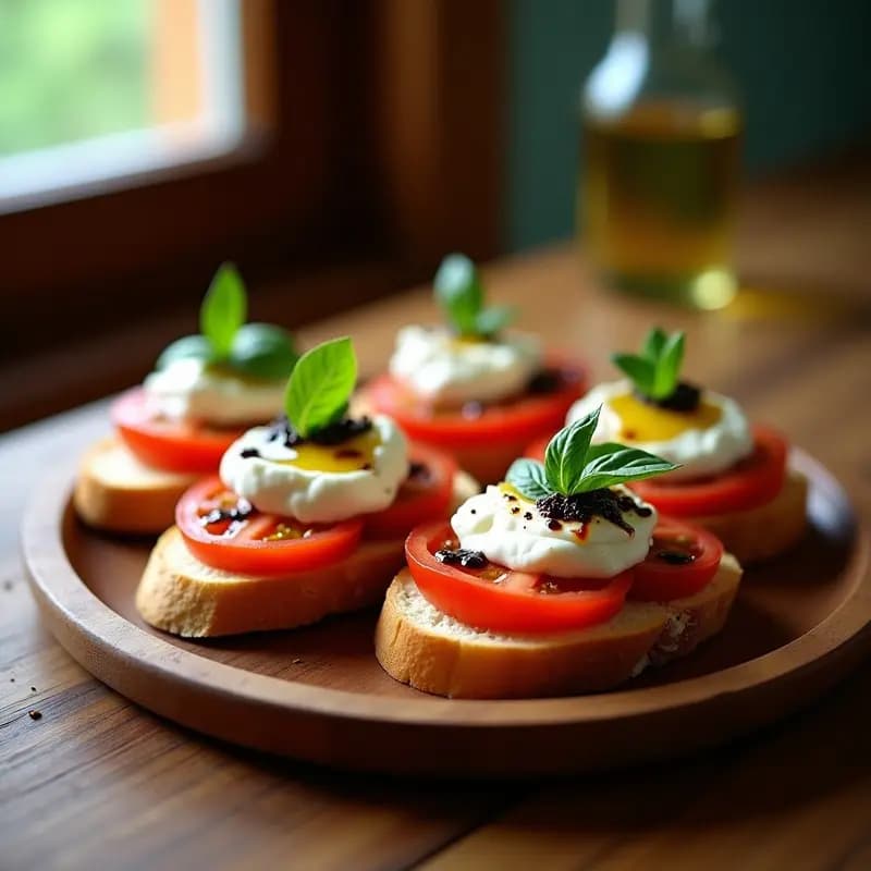 Tartín de Tomate y Burrata con Albahaca: Receta Fácil en 10 Minutos para Impresionar