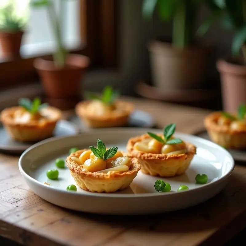 Tarts de Ceps y Foie Gras: Receta Francesa Gourmet en Mini Porciones