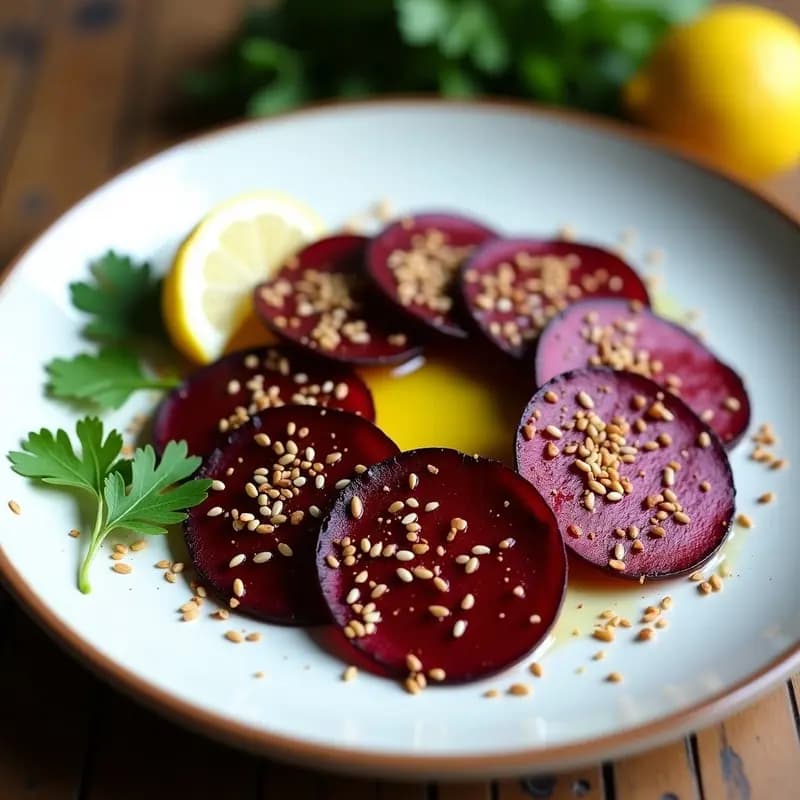Tataki de Remolacha con Zaatar: Receta en Airfryer Rápida y Alta en Hierro