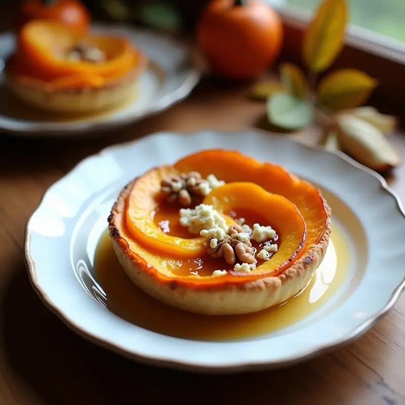 Tartaleta Tatin de Calabaza y Queso Cabrales: Receta Esponjosa y Sorprendente en 30 Minutos