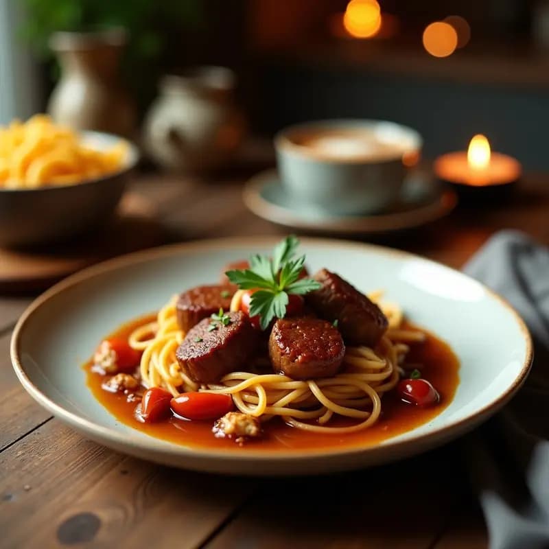 Tatín de Carne Caramelizada: Receta Octogonal en Sartén antiadherente para Impresionar