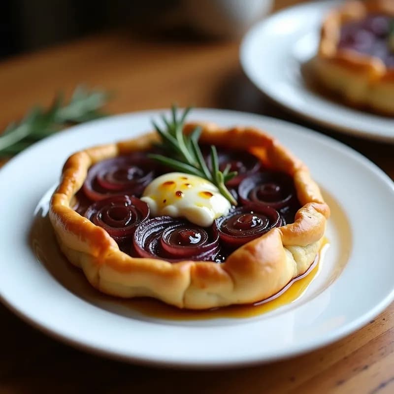 Tartaleta Tatin Salada: Receta con Cebolla Caramelizada y Queso de Cabra en 30 Minutos