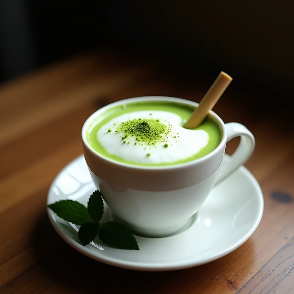 Té Matcha Latte con Espuma de Aquafaba: Bebida Japonesa Vegana y Sin Lácteos