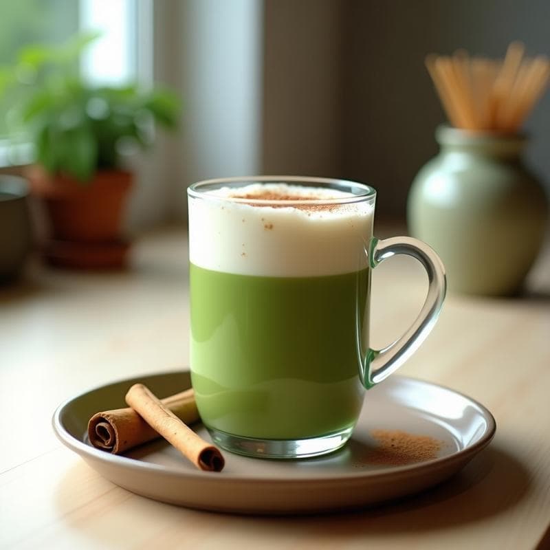 Té Verde Matcha Latte con Leche de Avena: Bebida Energizante Sin Azúcar en 5 Minutos
