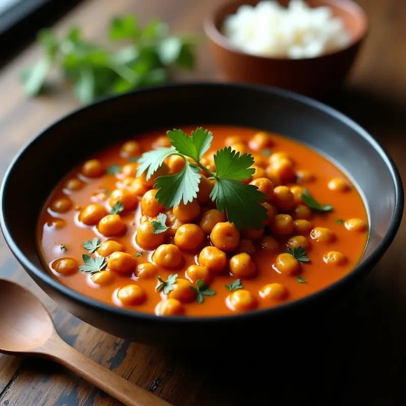 Tikka Masala de Garbanzos: Currí Indio Vegano y Sin Lactosa en 20 Minutos