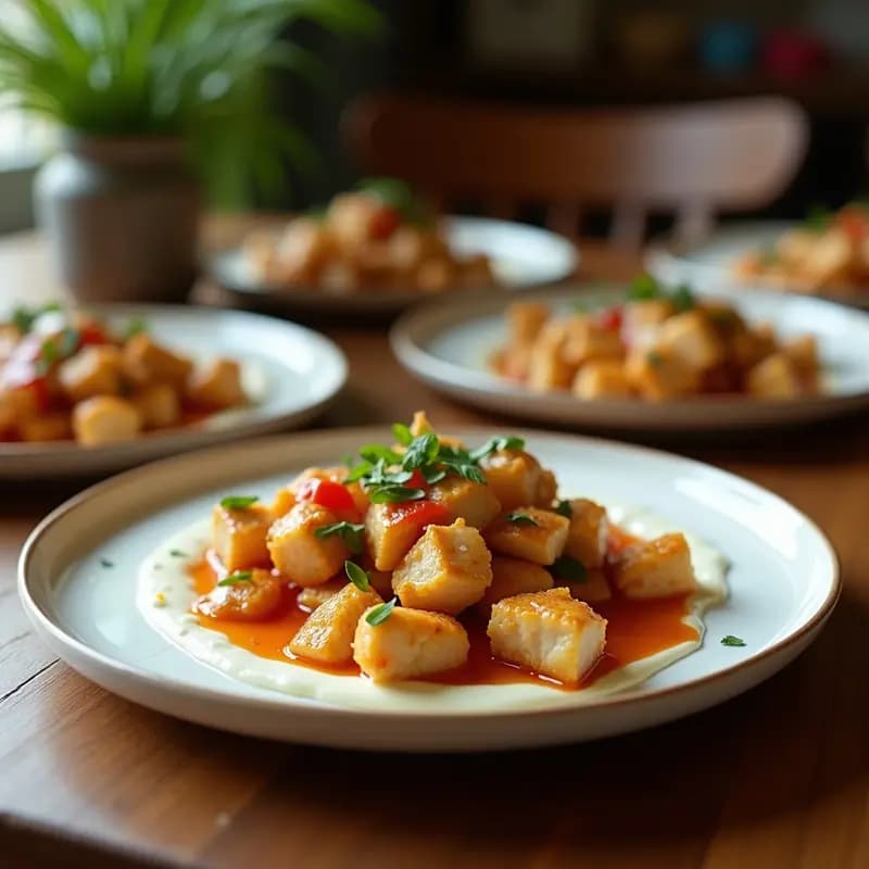 Tikz Tokz de Pollo Marinado en Yogur: Receta Coreana Crujiente en Airfryer