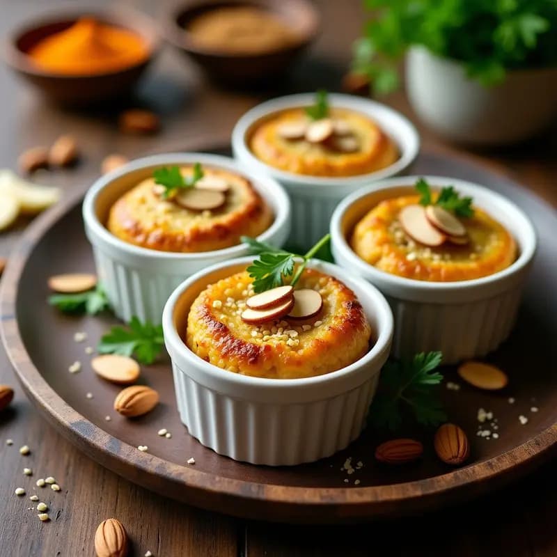 Timbales de Quinoa y Hongos Portobello: Entrante Peruano Keto