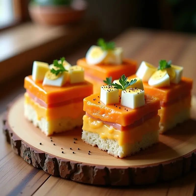 Torres de Pan con Salmorejo y Jamón: Tapa Cordobesa Original y Fresca