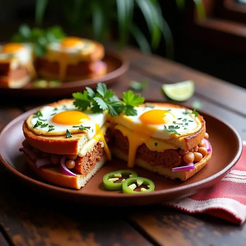 Torta de la Mama con Chorizo y Queso Oaxaca: Receta Mexicana en Sartén