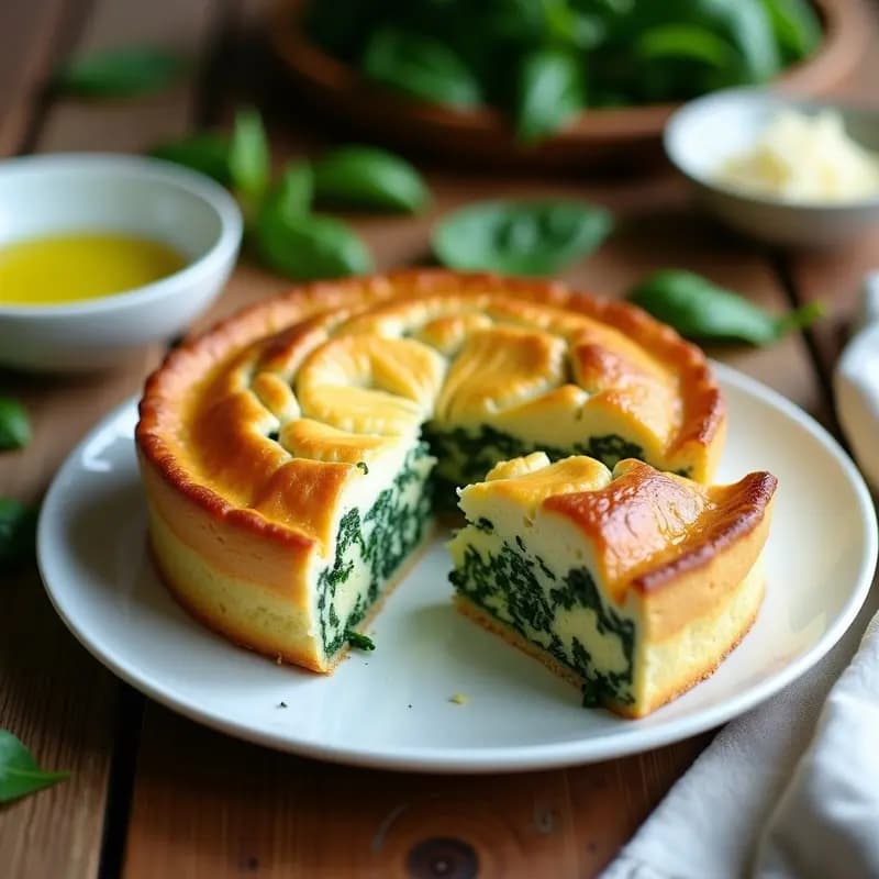 Torte de Ricota y Espinacas: Pastel Italiano Sin Harina y Keto