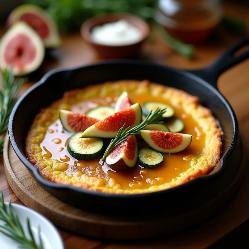 Tortilla de Calabacín y Higos Frescos con Vinagreta de Miel y Mostaza: Receta Dulce-Salada en Sartén