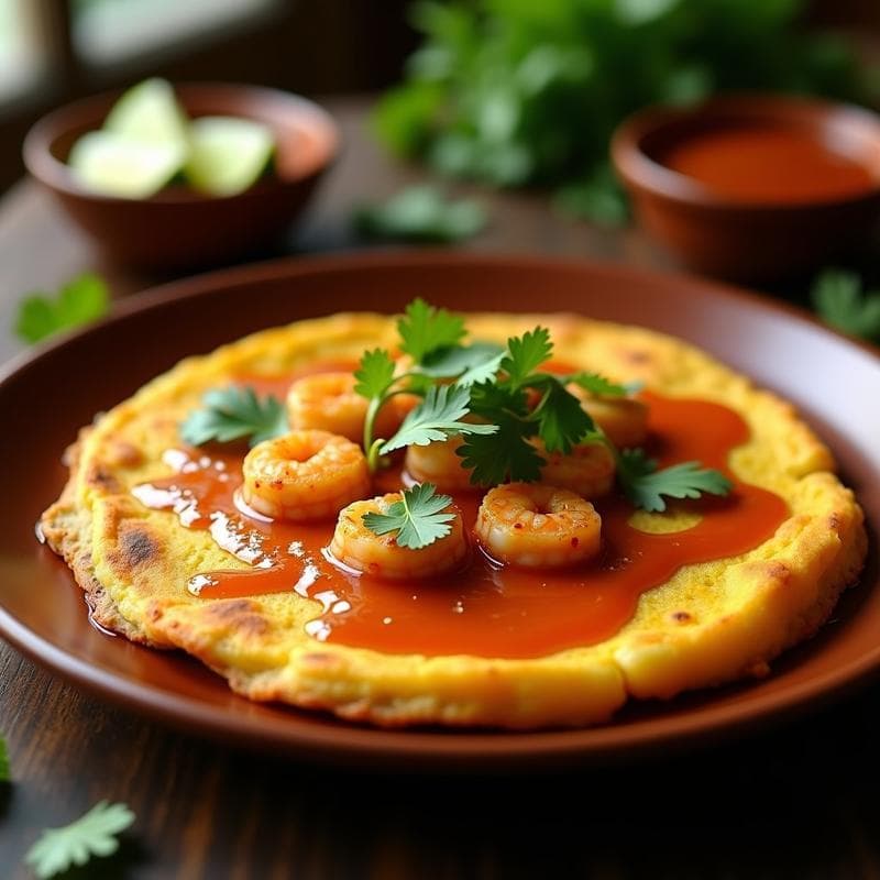 Tortilla de Camarones con Salsa de Tamarindo: Receta Mexicana Keto en 20 Minutos