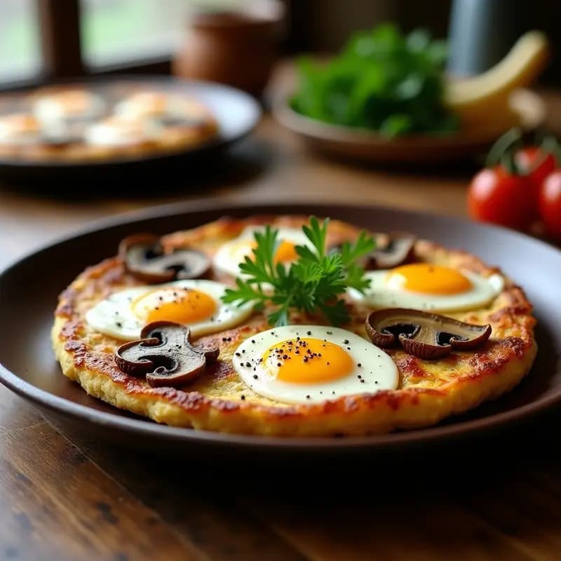 Tortilla de Hongos Silvestres y Huevos Camperos: Receta de Montaña en 20 Minutos