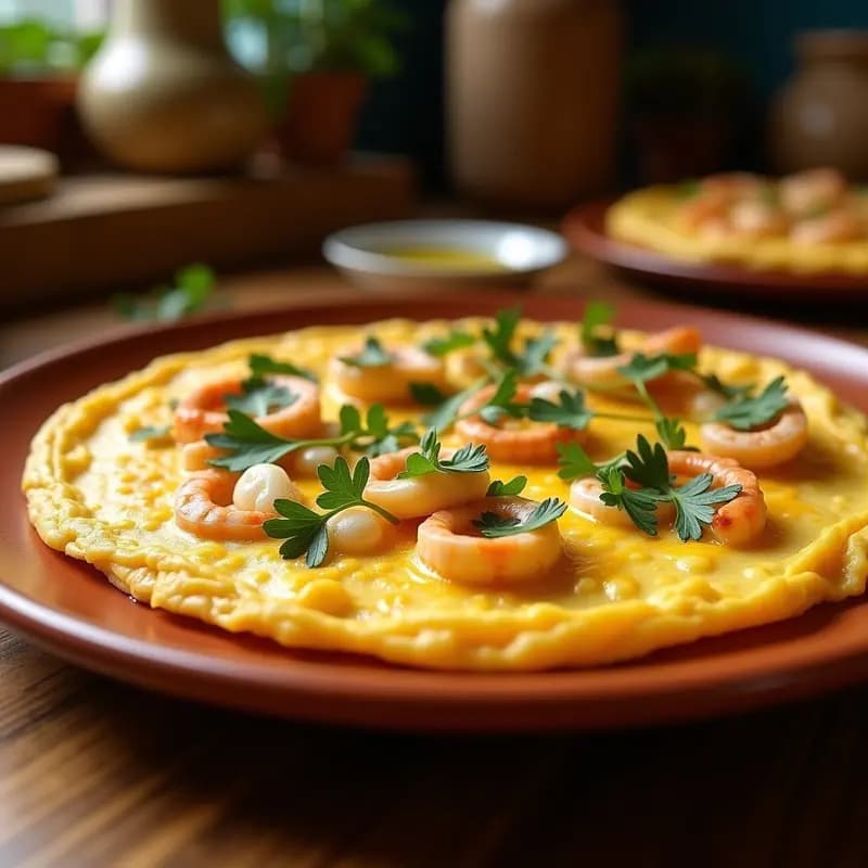 Tortilla de Chirlas y Gambas Blancas: Receta de la Costa Andaluza con Toque Marisco