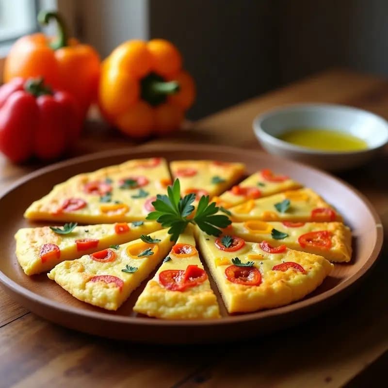 Tortilla de colación con pimientos asados: Tapa murciana para llevar al trabajo