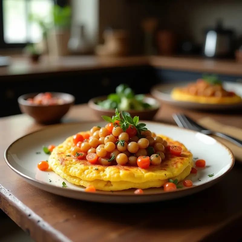 Tortilla de colación: receta andaluza de Semana Santa con bacalao y garbanzos