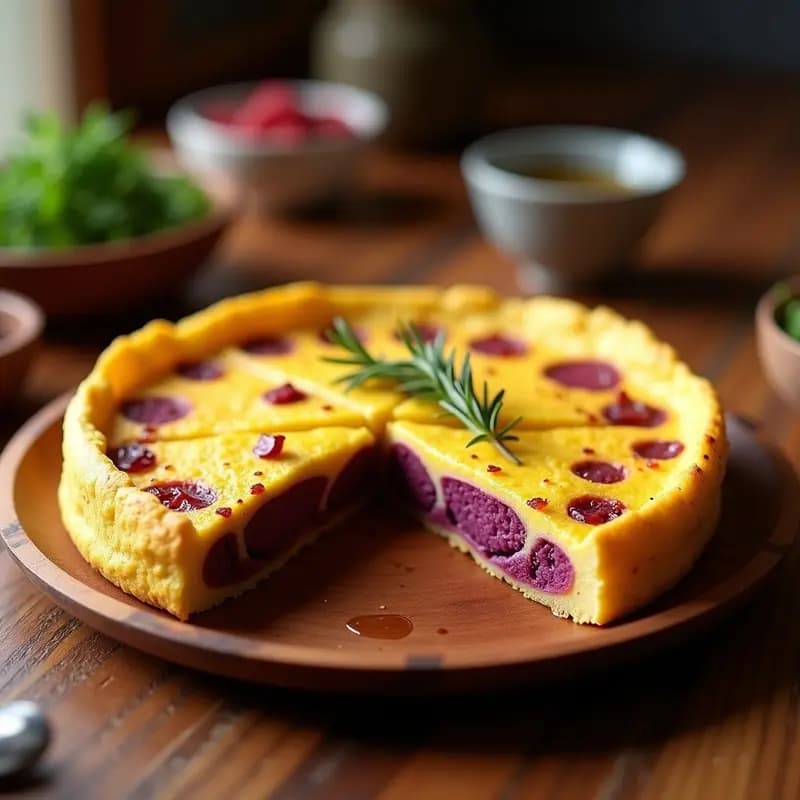 Tortilla Española de Batata Morada: Receta Innovadora y Alta en Antioxidantes
