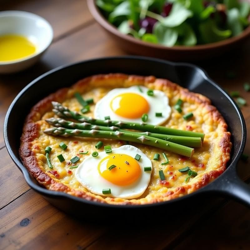 Tortilla de Espárragos Blancos y Trigo Sarraceno: Receta Sin Gluten con Huevo de Codorniz