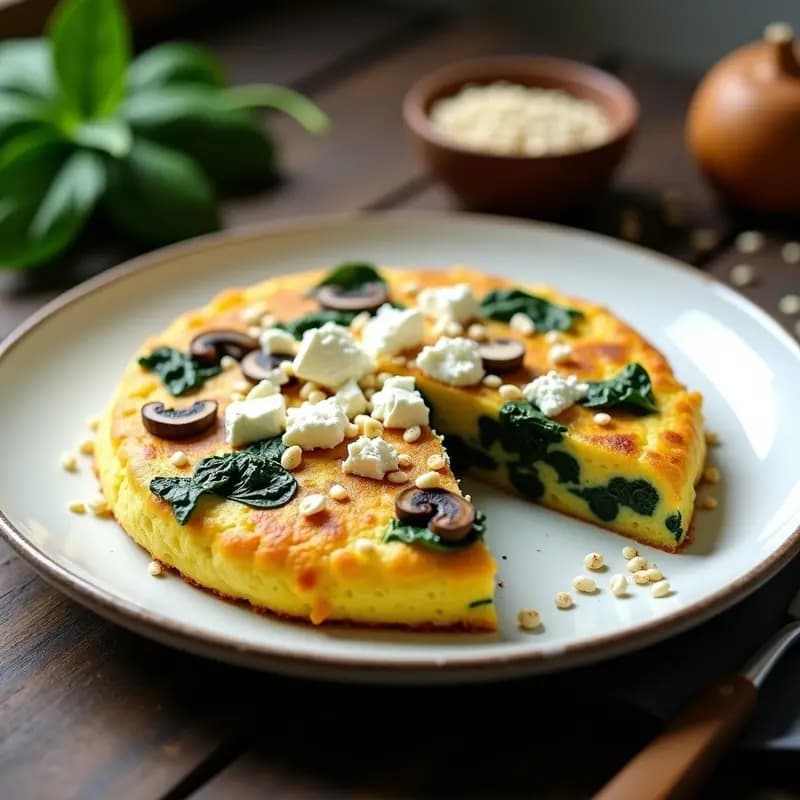 Tortilla de Espinacas y Hongos Shitake: Receta Low Carb con Alto Contenido en Proteína