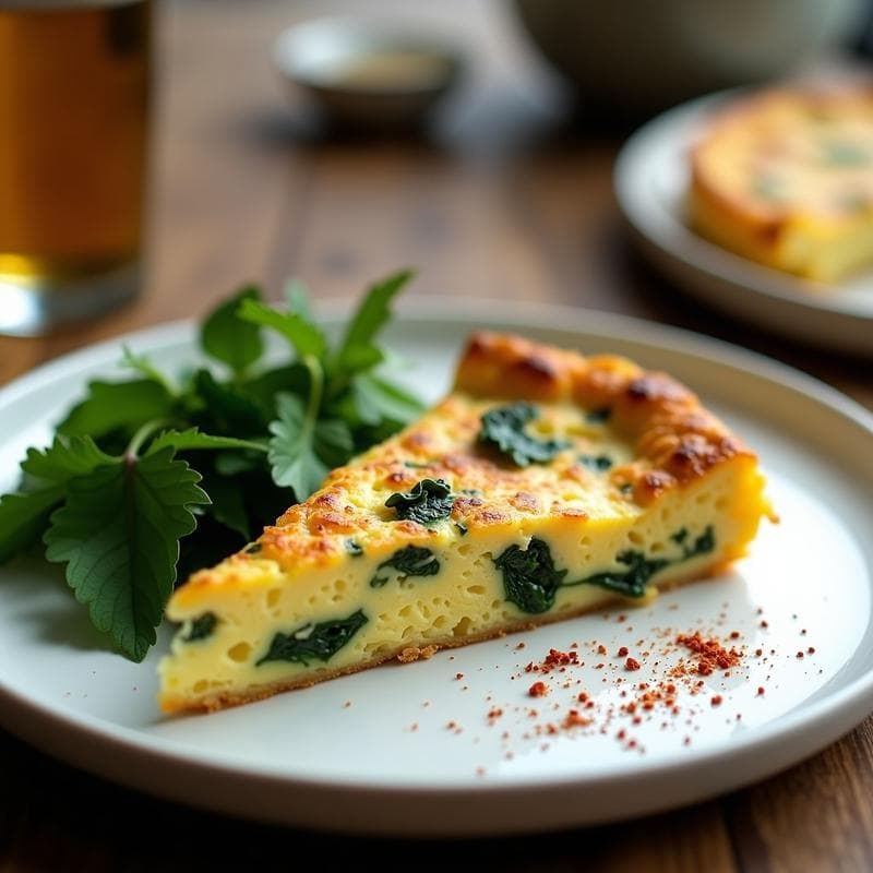 Tortilla de Espinacas y Queso de Albaricoque con Pimienta de Alepo: Receta en Thermomix Sin Lactosa