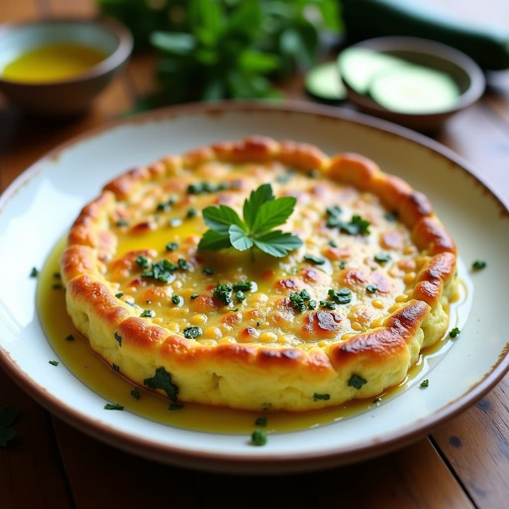 Tortilla de Garbanzos y Calabacín con Aceite de Oliva Virgen: Receta Española en Thermomix
