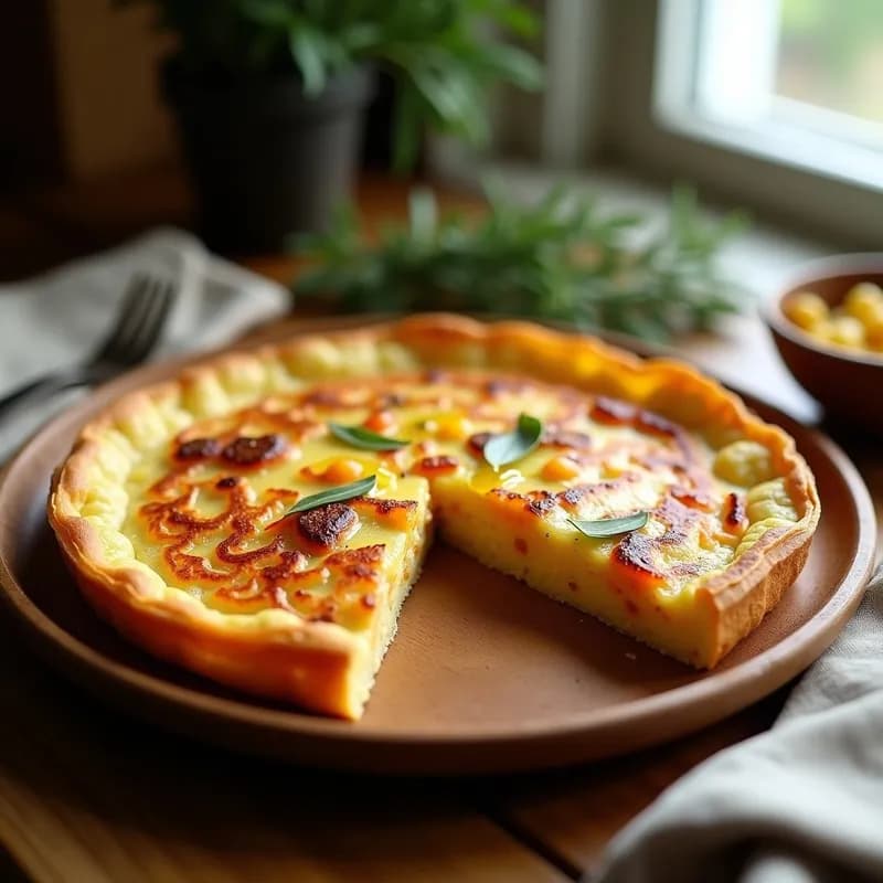Tortilla de Patata y Boniato Vegana: Sin Huevo y Alta en Fibra en 25 Minutos