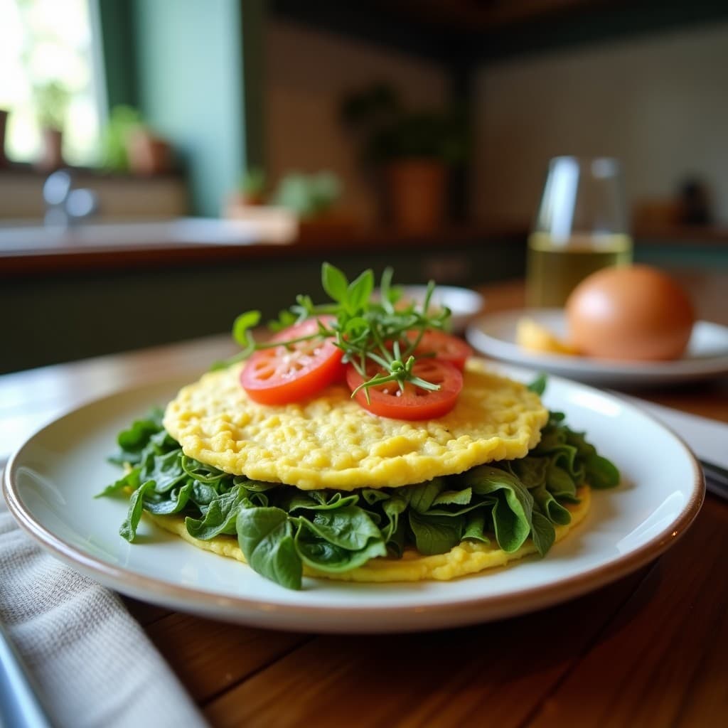 Tortilla de Patata y Espirulina: Desayuno Español Alta en Proteína y Sin Harina