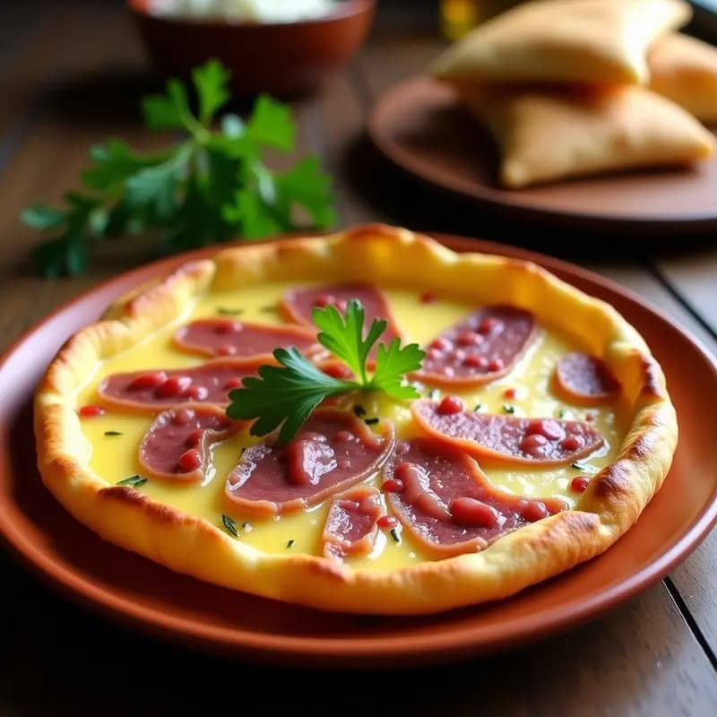 Tortilla de Patatas con Cecina y Pimiento Choricero: Receta de Castilla y León en 20 Minutos