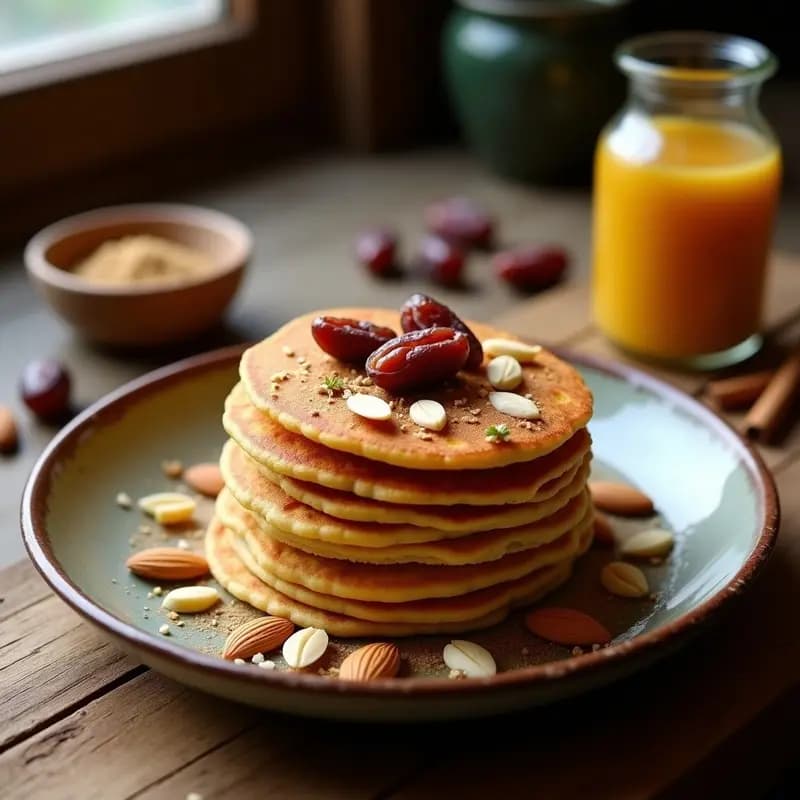 Tortitas de Arroz Ferrozo: Desayuno Iraní con Dátiles y Cardamomo