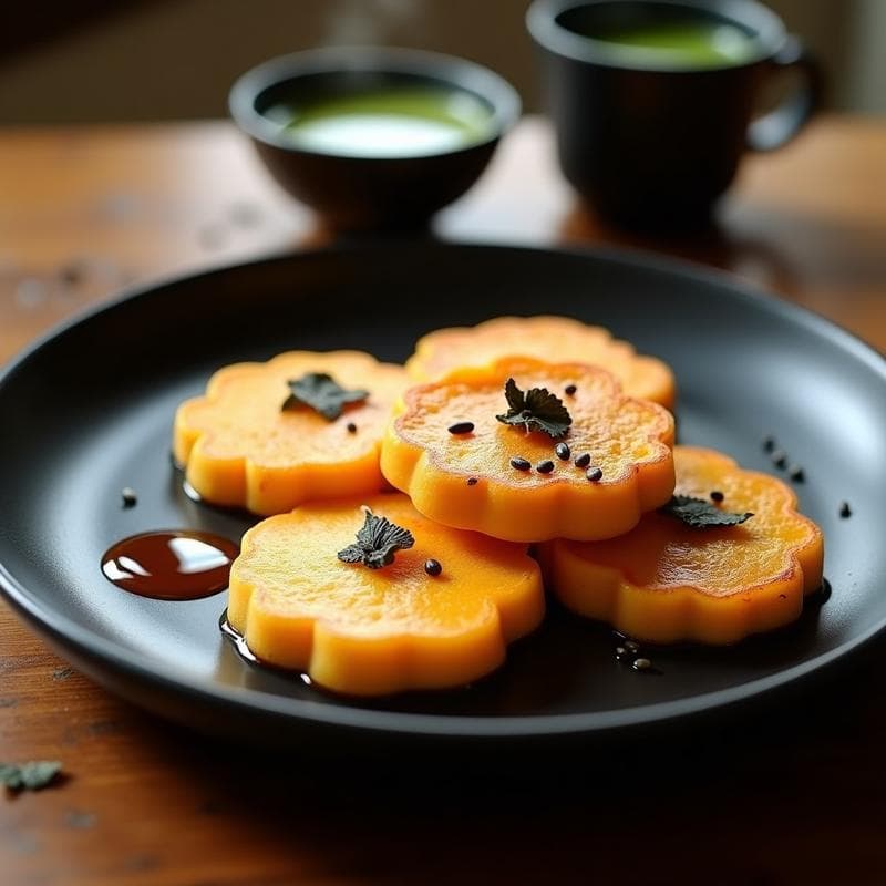 Tortitas de Calabaza Kabocha y Queso de Cáscara de Anacardo: Desayuno Japonés Sin Lactosa
