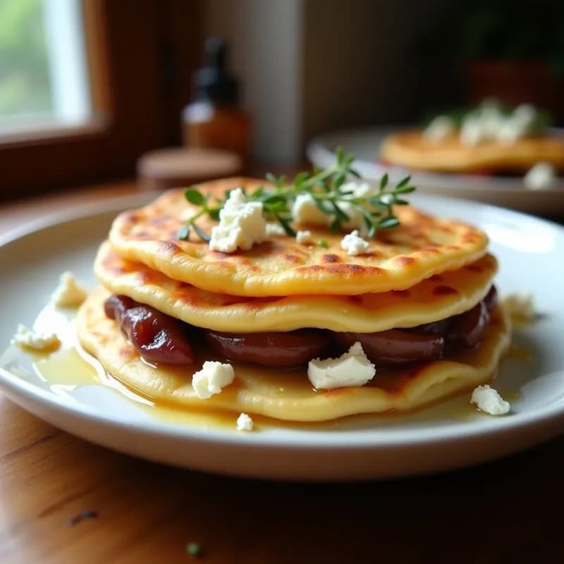 Tortitas de Cebolla Caramelizada y Queso de Cabra: Receta Crujiente en Sartén en 15 Minutos