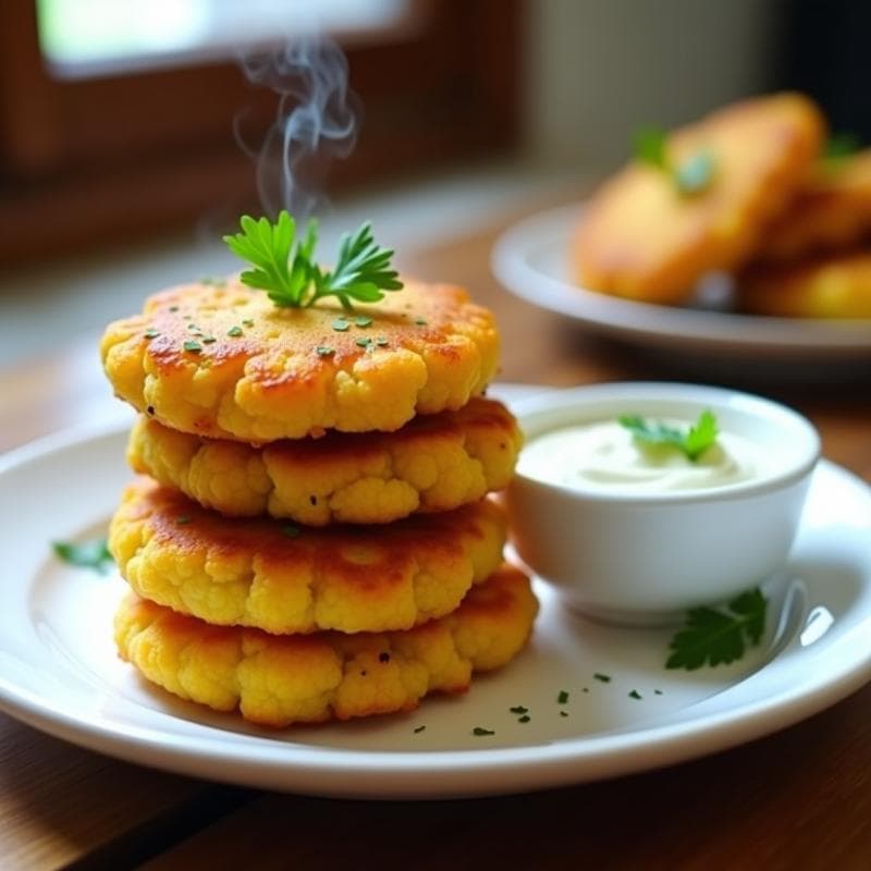 Tortitas de Coliflor y Queso Cheddar: Receta Keto en Airfryer Crujiente