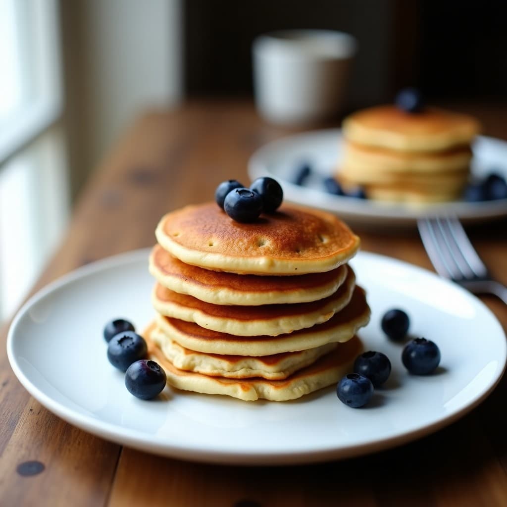 Tortitas de Harina de Sorgo y Blueberries: Desayuno Keto y Sin Lactosa
