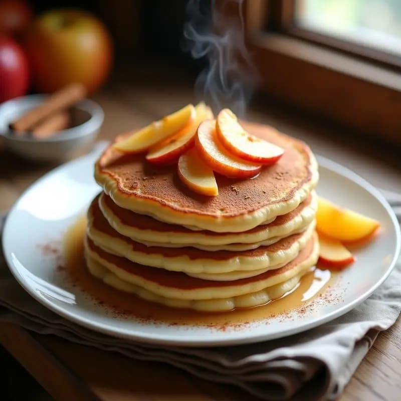 Tortitas Holandesa con Manzanas Caramelizadas y Canela: Desayuno Dulce sin Azúcar