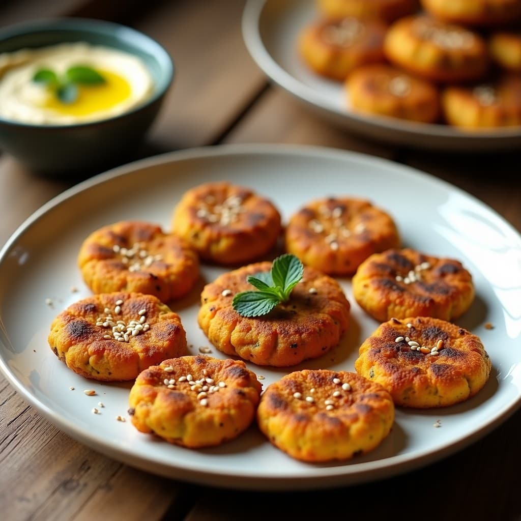Tortitas de Zaatar y Calabaza Asada: Receta Vegana Sin Horno en 20 Minutos