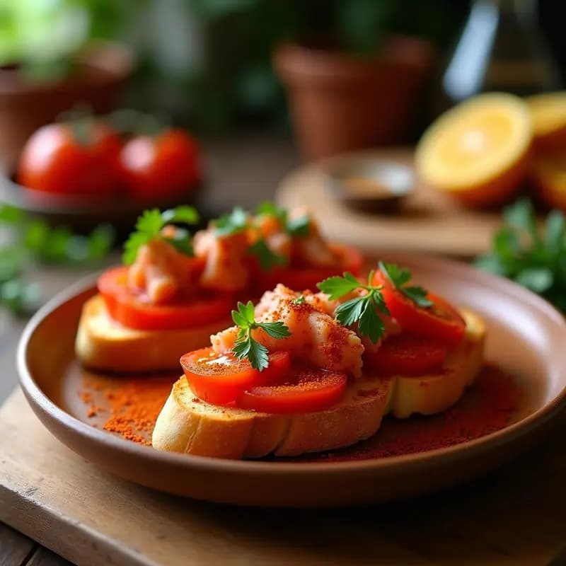 Tosta de Pan con Tomate, Ventresca y Pimentón: Entrante Rápido con Toque Andaluz