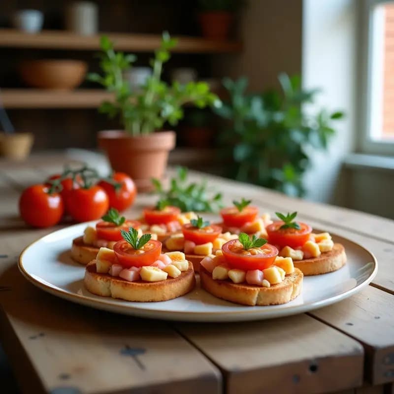Tostadas con Aceite, Tomate y Anchoas: Entrante Rápido con Toque Mediterráneo