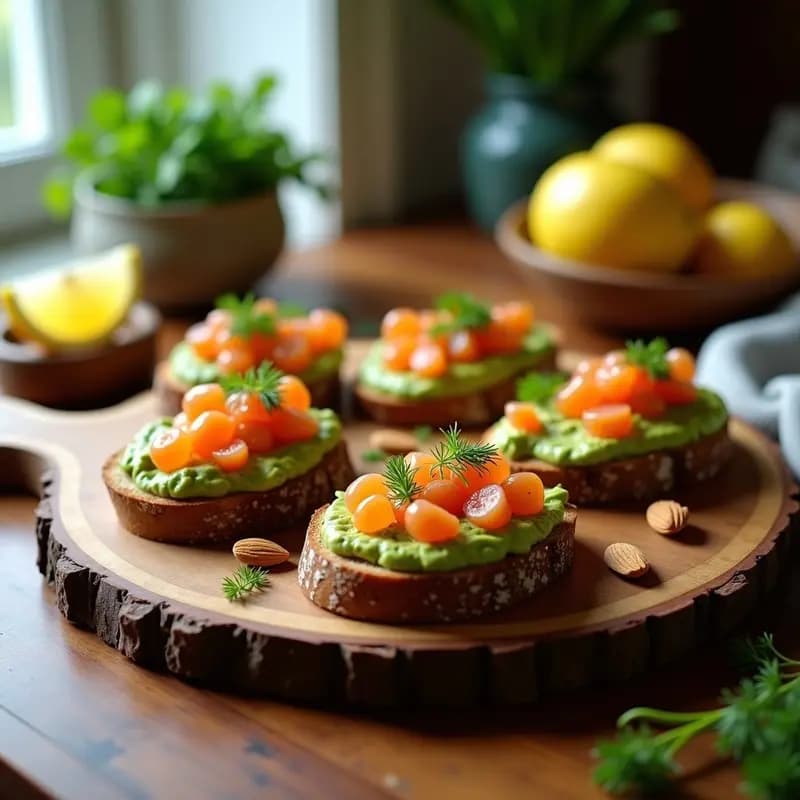 Tostadas de Aguacate y Huevas Ahumadas: Receta Gourmet en 10 Minutos para Impresionar