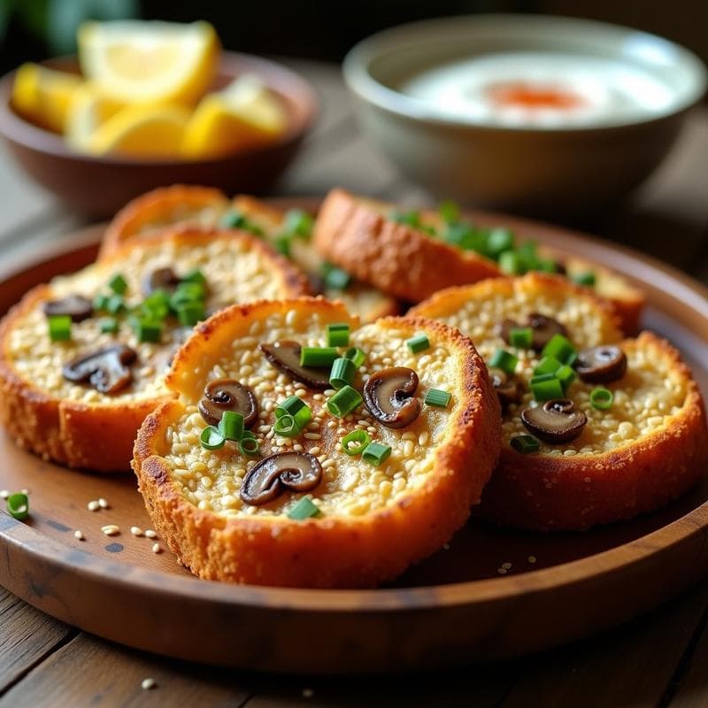 Tostadas de Avena con Hongo Ostra: Receta Crujiente en Airfryer en 12 Minutos