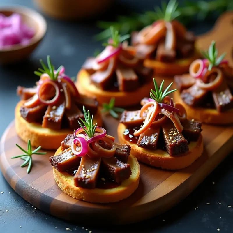 Tostadas de Cogote con Muslos de Pato Ahumado: Receta Gourmet en 20 Minutos