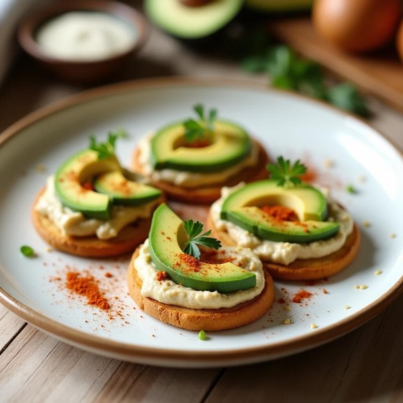 Tostadas Crujientes de Aguacate y Hummus con Pimentón: Receta Vegana en 10 Minutos sin Horno