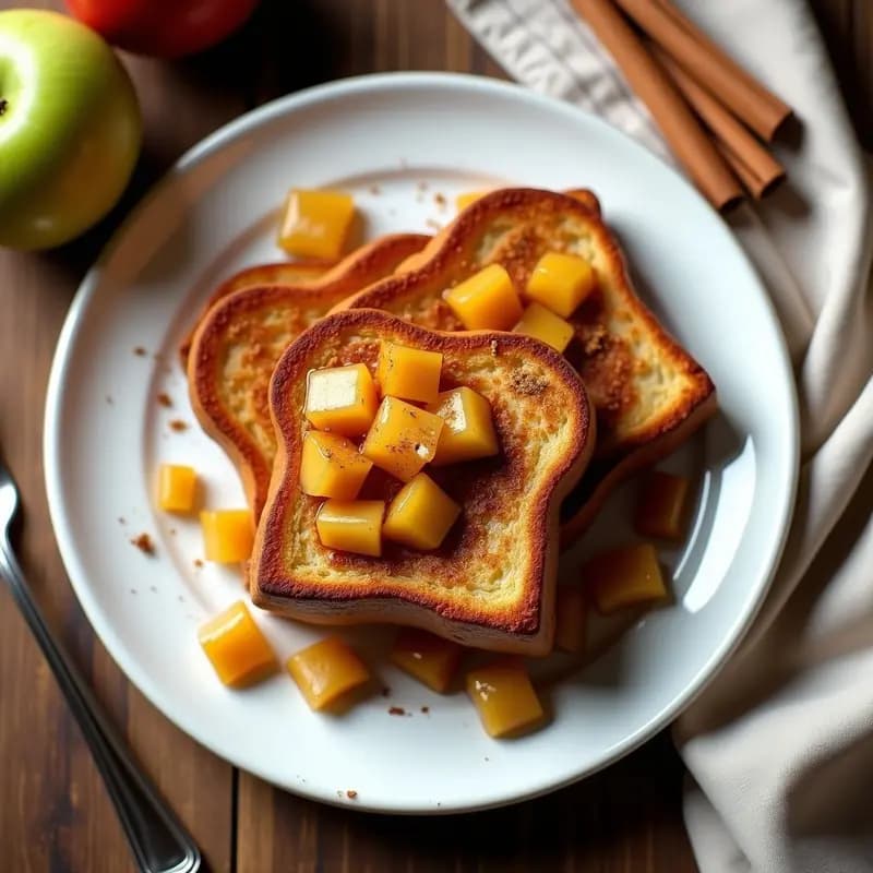 Tostadas Francesas con Manzana Caramelizada y Canela: Desayuno Keto y Sin Gluten