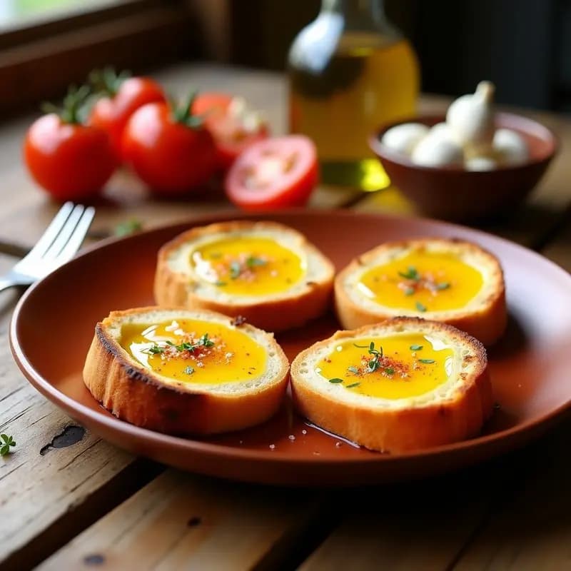 Tostadas de Pan con Aceite y Ajo: Aperitivo Saludable y Tradicional