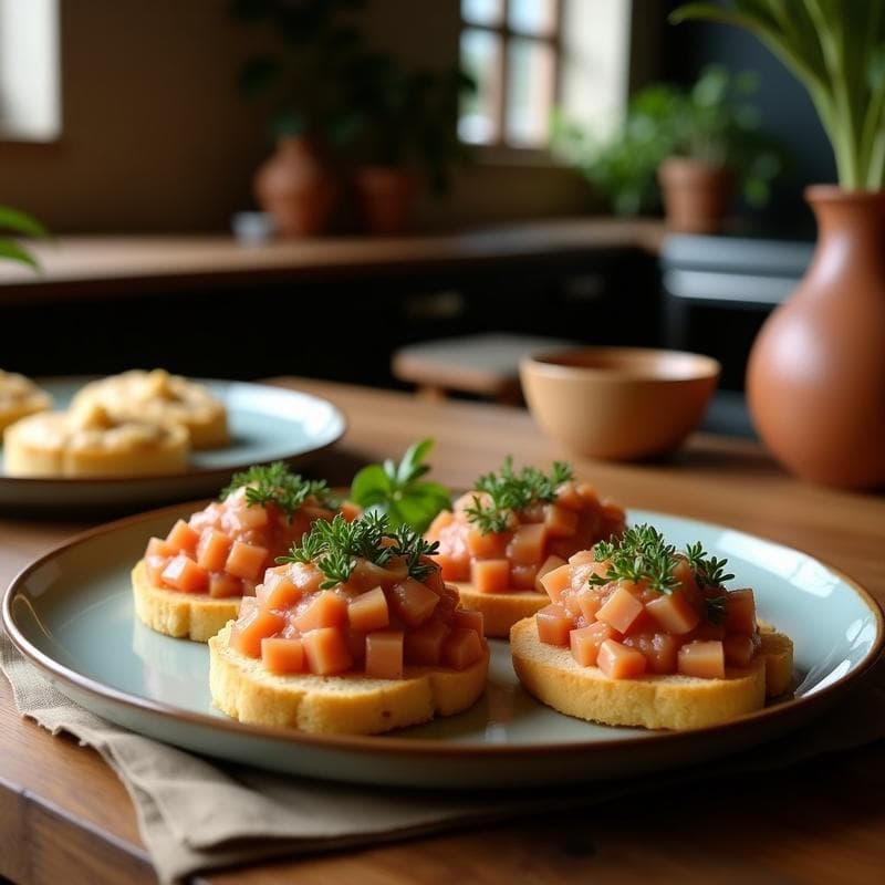 Tostadas de Pan de Espelta con Paté de Alcachofas y Rúcula: Aperitivo Vegano Sin Gluten