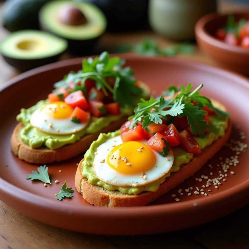 Tostadas de Pan de Sorgo con Avocado y Huevos de Lino: Desayuno Mexicano Sin Gluten
