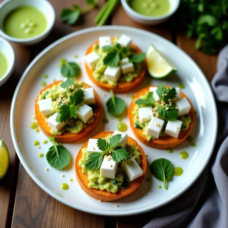 Tostadas de Pan de Yuca con Ceviche de Corvina y Leche de Tigre Verde: Receta Peruana Sin Gluten